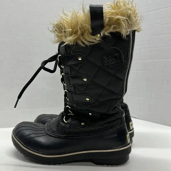 Sorel Tofino II Snow Winter Boots Boot Luxe Waterproof Lace Up Black Gold 6.5 - Picture 6 of 9